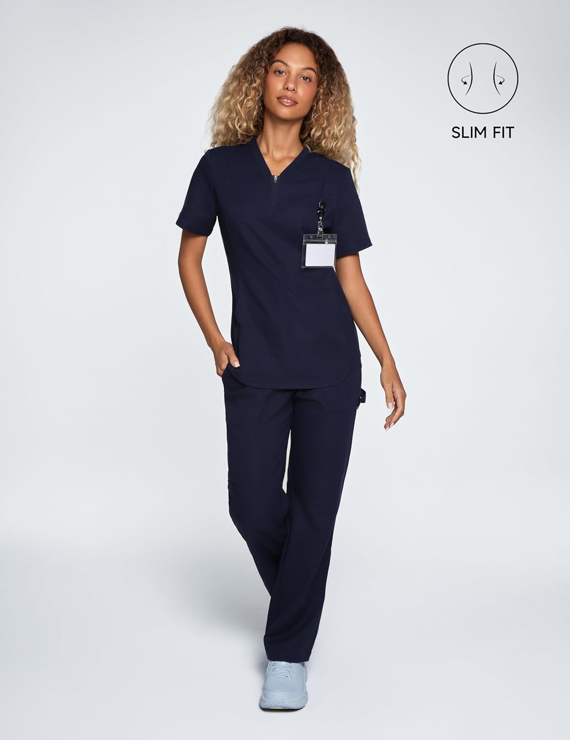 Acadia Louise Scrub Top for Women: Slim Fit, V-Neck, 2 Pockets, High Performance, Easy Care - Image 5