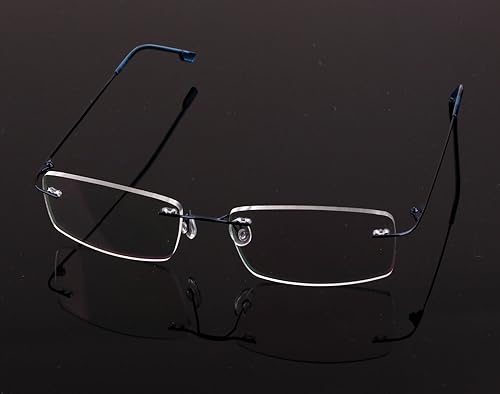 Vista 29 de Agstum Titanium Alloy Flexible Rimless Hinged Frame Optical Eyeglasses Frames