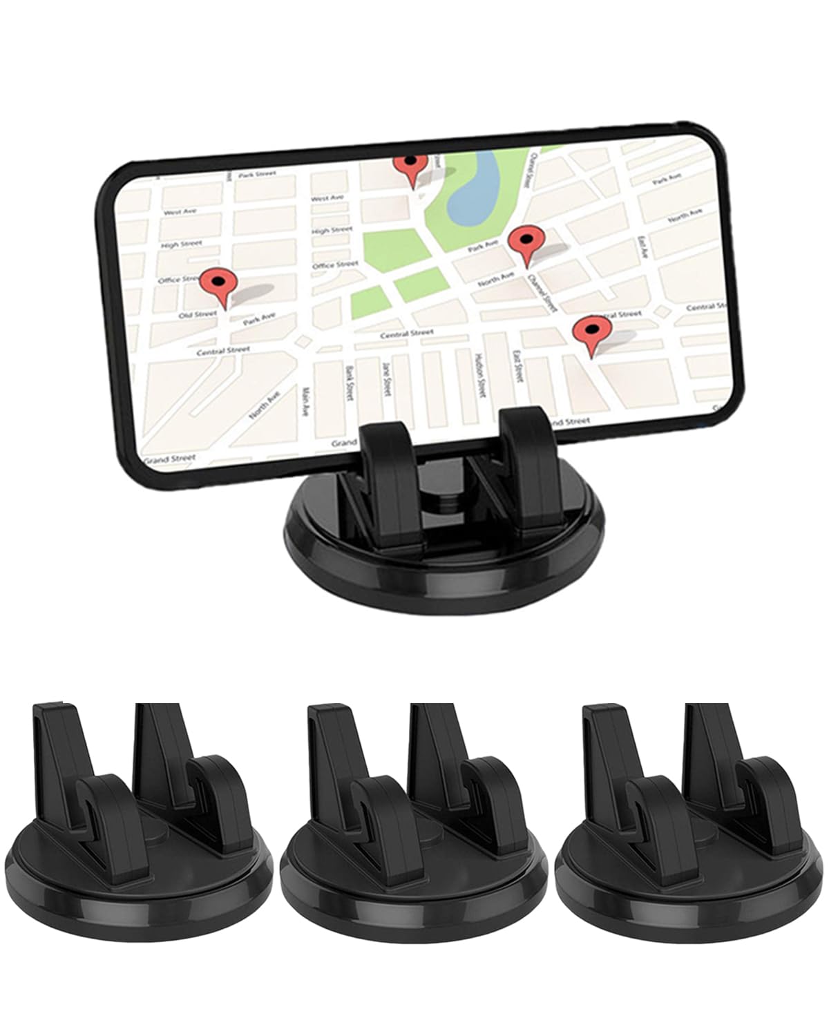 OYOSONABYMY 3Pcs Mobile Stand, Car Mobile Holder, Sturdy 360° Rotatable Mobile Holder for Car, Silicone Anti-Slip Phone Holder for Car for Most Smartphones, Desk, Bed, Table, Office, Video Recording (B0D8XG8ZD6) Amazon Price History, Amazon Price Tracker