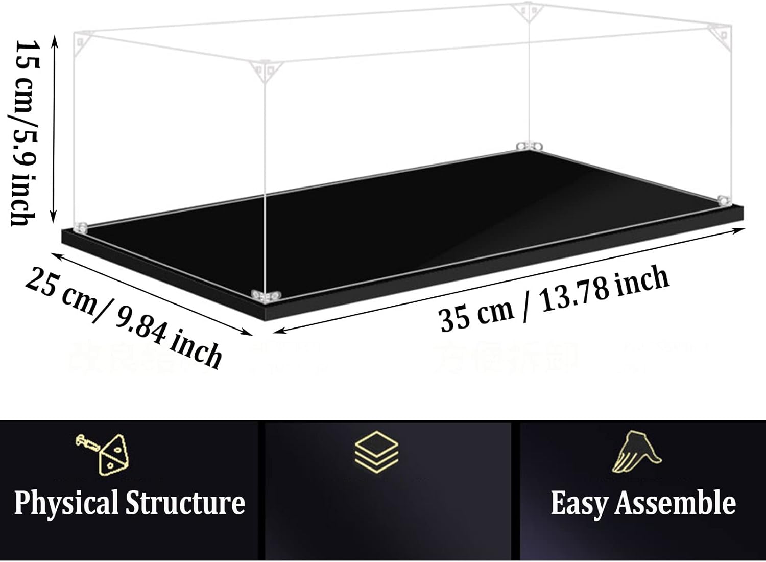 Display Case for Lego 21319 - Acrylic Clear Display Box for [Friends Central Perk-] - 13.78x9.8x5.9inch/35x25x15cm