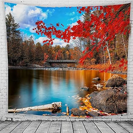 Amazon Co Jp 壁掛けタペストリー タペストリー 壁掛け壁画 Ins 風景画 タペストリー多機能ファブリック装飾用品おしゃれ モダンなアート 模様替え 部屋 窓カーテン 100x150cm B ホーム キッチン