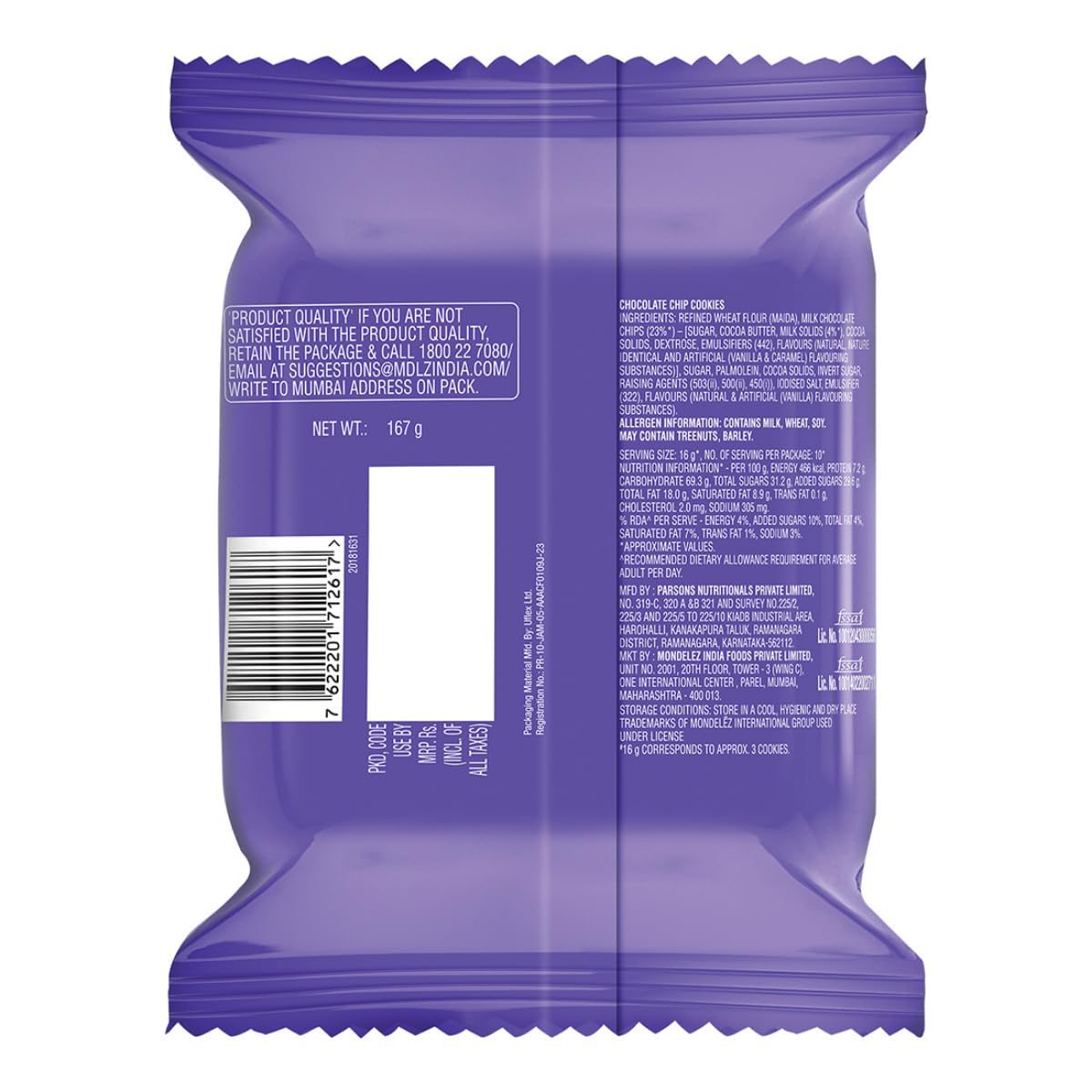 Cadbury Chocobakes ChocoChip Cookies, 167 g - Image 6 thumbnail