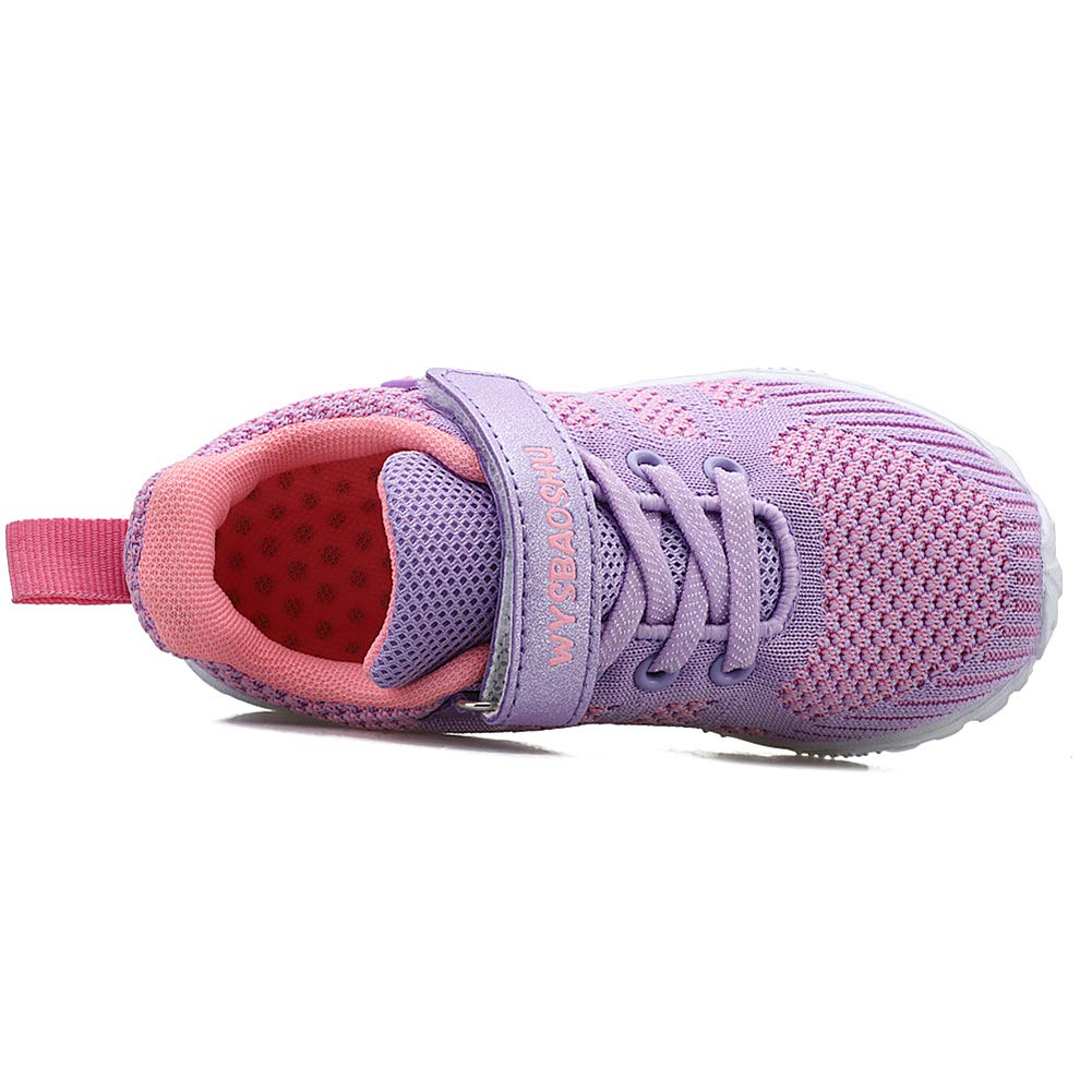 Chaussures d'apprentissage de bébé pour fille - Chaussures de sport légères et mignonnes - Violet - Violet, 29 EU