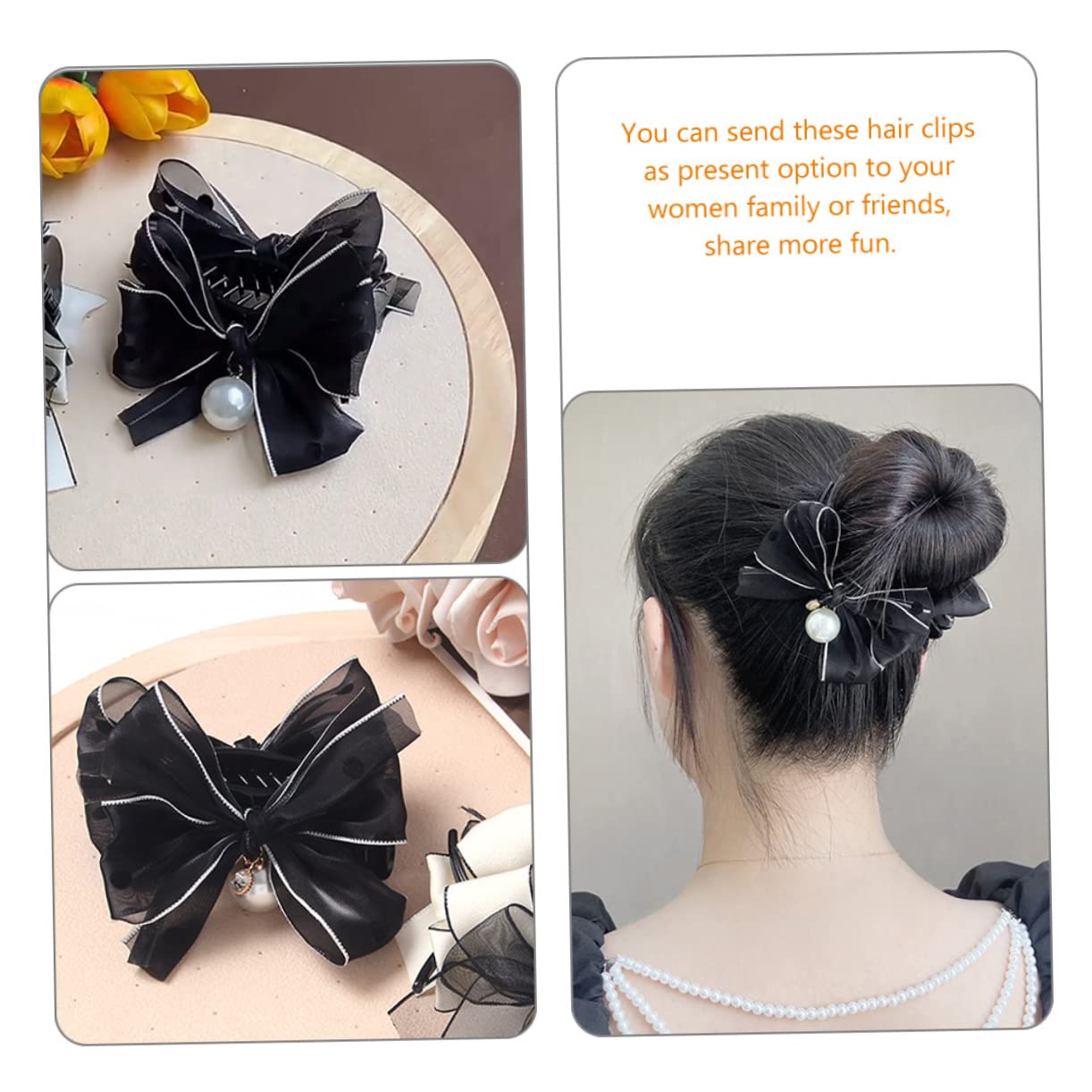 FRCOLOR Juego De 3 Para El Pelo Con Diseño De Lazo Para Mujeres Y Niñas Accesorios Para El Cabello Pasadores 2 Unidades X 3