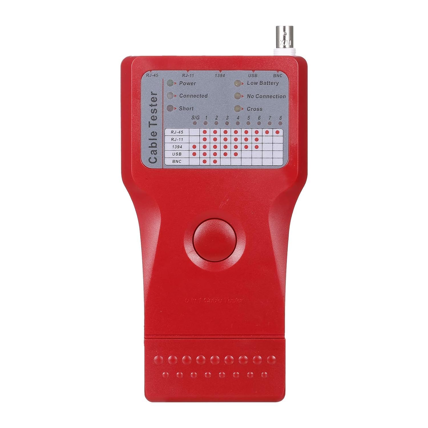 BUYFLUX 5 In 1 Multi-Functional Network Cable Tester RJ45/RJ11/USB/BNC/IEEE1394 USB BNC Lan Cable Tester Cat5 Cat6 Cat7 Wire line Tester with Remote Unit Multipurpose.-image-0