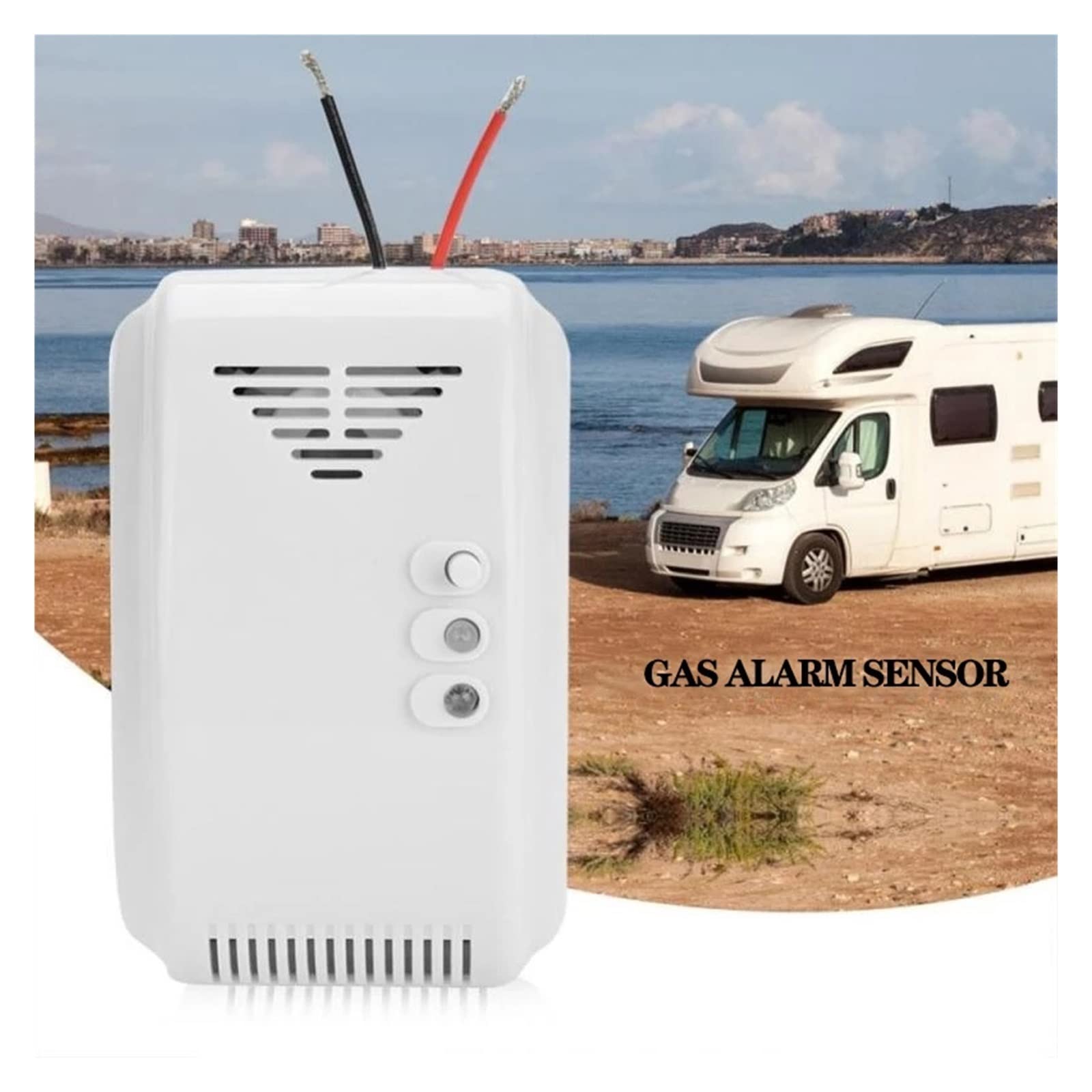 Sensore rilevatore di gas DC12V ad alta stabilità con funzione di rilevamento automatico dei guasti for il suono di allarme flash a LED for camper camper domestico per roulotte, camper, barca, camper
