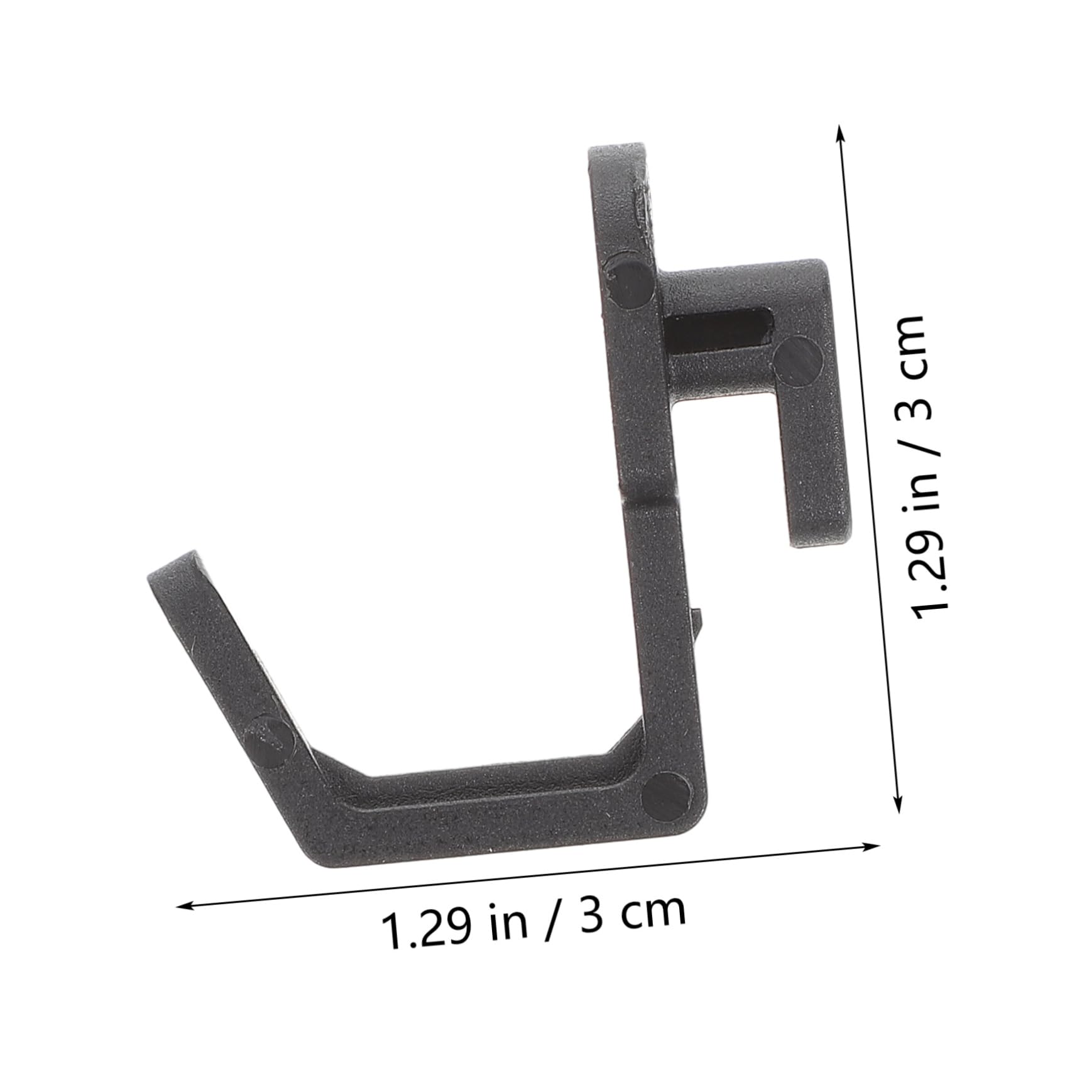 GLEAVI 20pcs Peg Board Hooks Black Easy to Fix J-Shape Plastic Hooks for Frame Kitchen Organizer