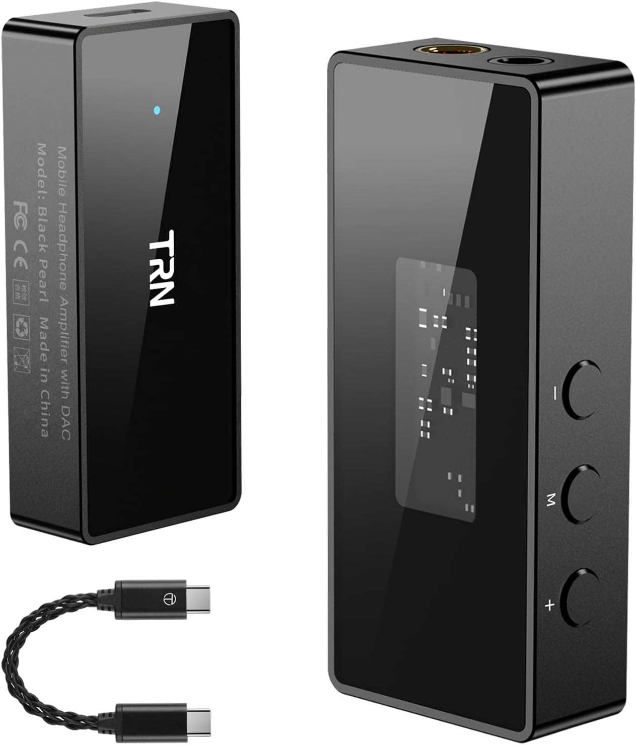 TRN Black Pearl USB-C DAC Amp, Dual CS43131 Portable Headphone Amplifier