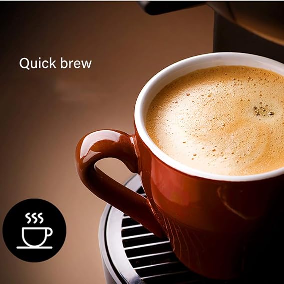 Coffee Machine Small Automatic Household Capsule Coffee Machine Single Serve Coffee Maker Self-Cleaning Coffee Maker Quick Brew Technology White