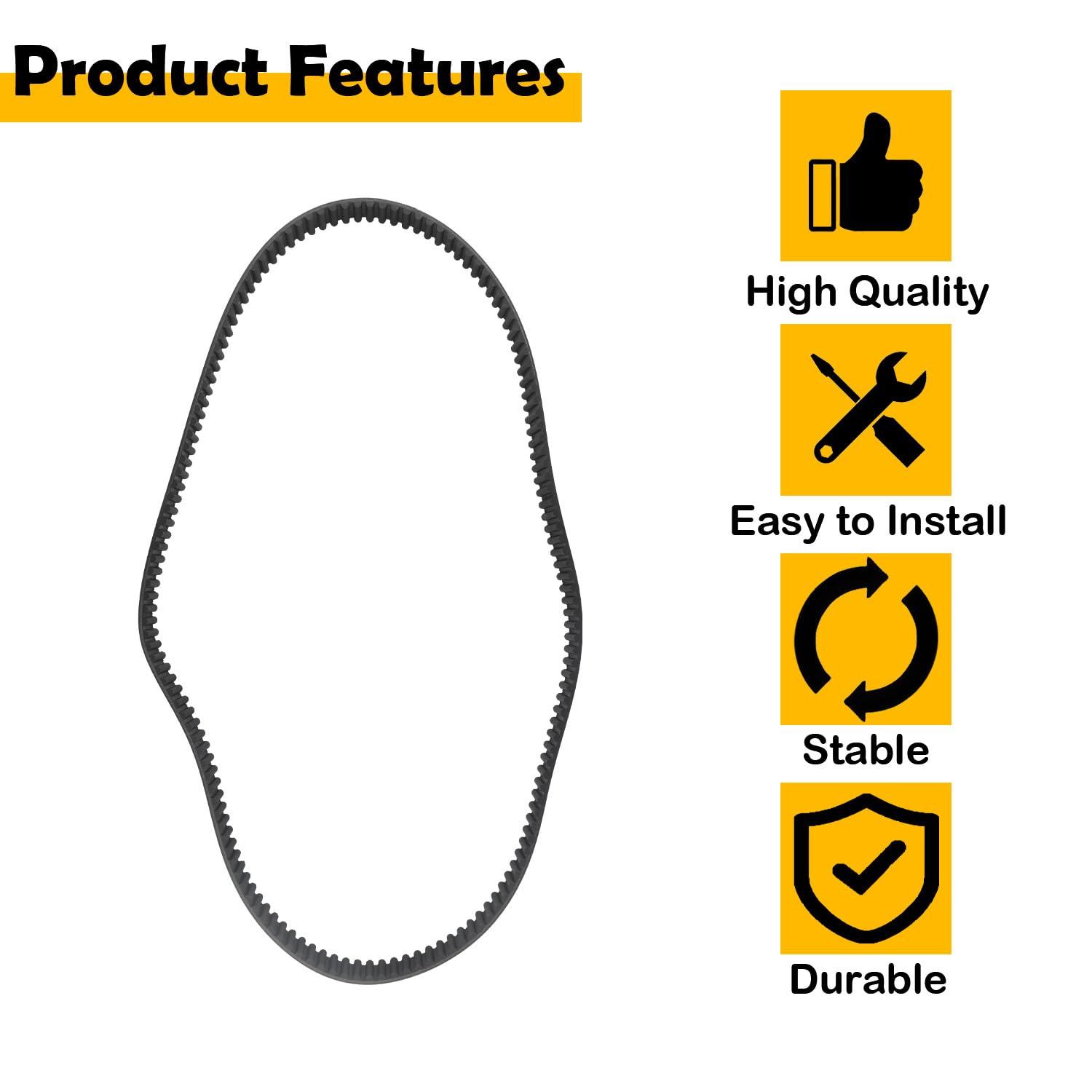 40027-01 150T 1-3/8" Rear Drive Belt Compatible with 2002-2003 Harley Davidson V-Rod VRSC Models, Heavy-Duty Final Drive Belt