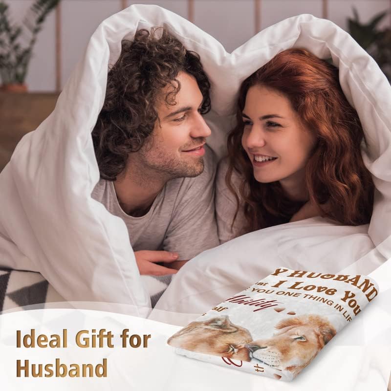 Juratar Husband Gifts from Wife, Flannel Blanket Wedding for Him, Husband Birthday Gifts, Romantic Gift for Husband ,(157x132 cm)