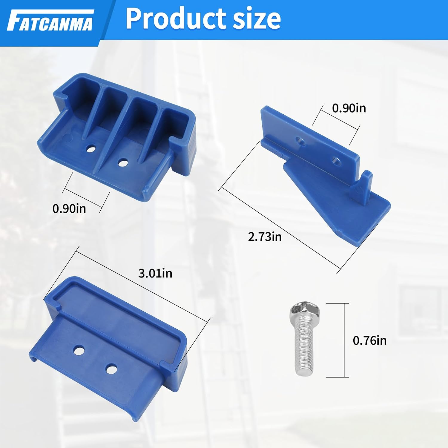 D1100 Series End Cap Kit for Werner Ladder Extension Accessories | Model 25-3, Protect Walls or Floors From Scratches, Prevent movement