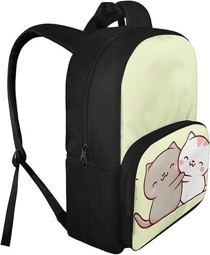 Miniatura 2 de Juego de mochila Kawaii para parejas y gatos, para niñas, bolsa de libros de moda para cuadernos, botellas para laptop, lonchera reutilizable con
