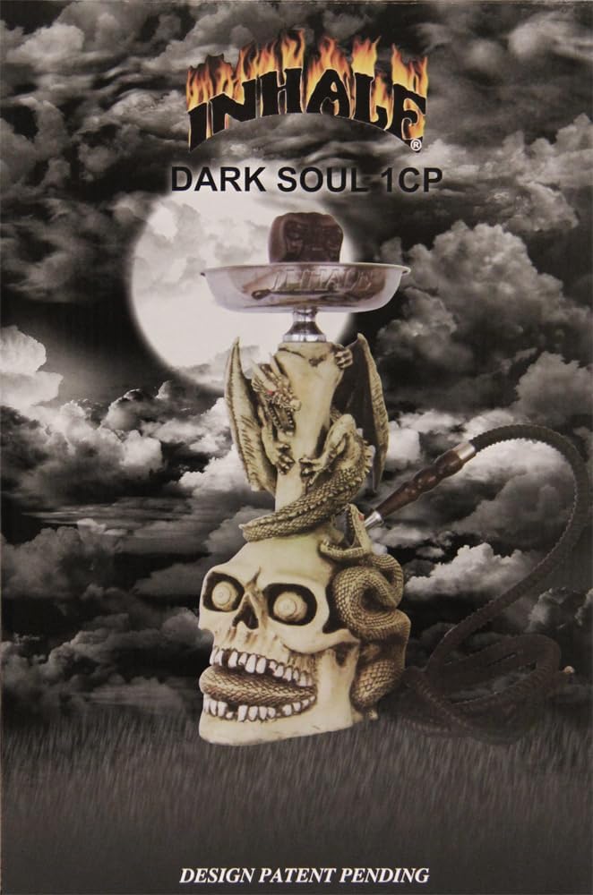 NEW 17" 1 Hose Hookah Skull W Snake Dark Soul Huka Special Edition