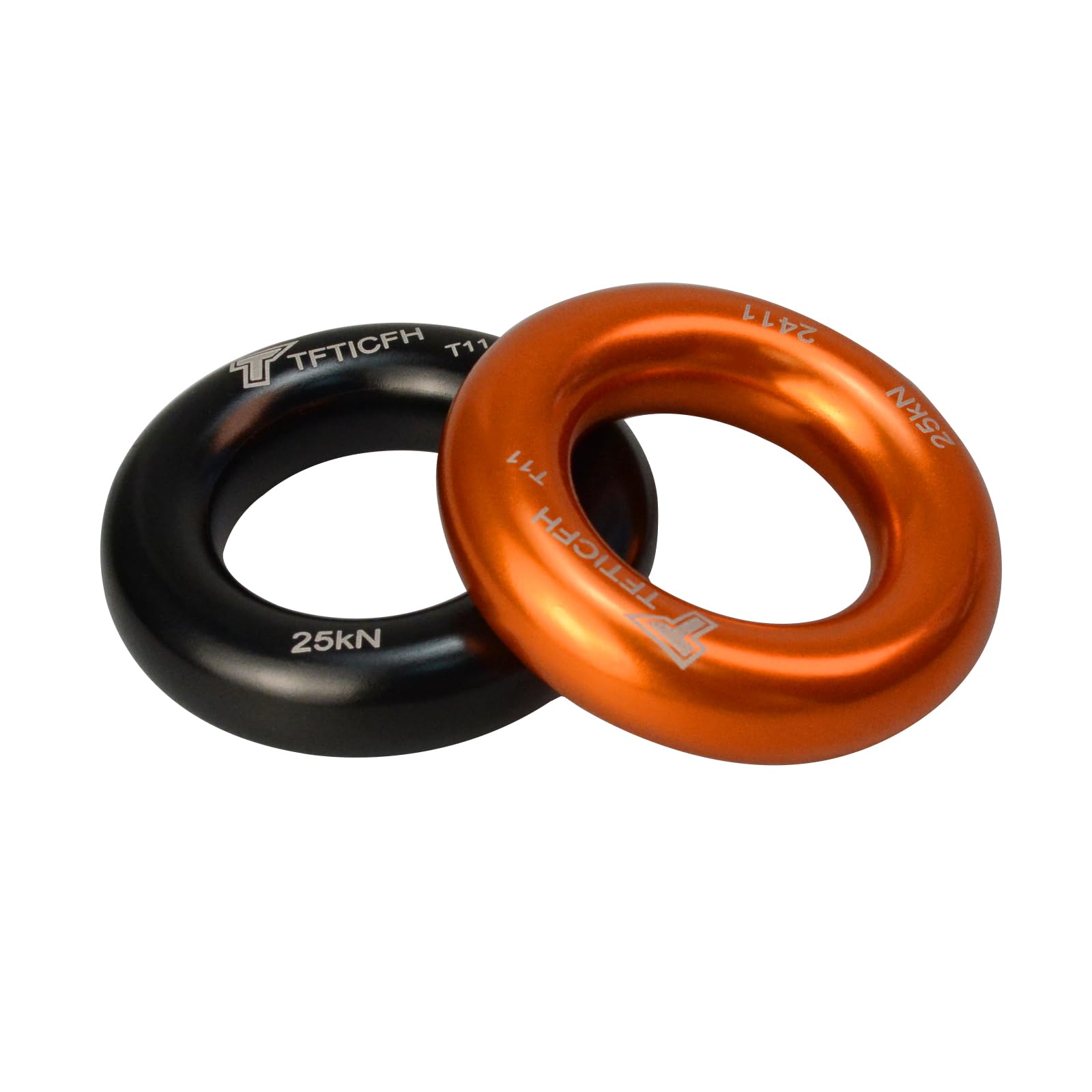 25 kN Abseilring, Aluminium-Kletter-O-Ring, hochfester, langlebiger Spannring für Klettern, Baumpfleger, Hängematte, Rettung, Slackline, Takelage, Baumklettern, Abseilen