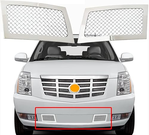 Rejilla de malla para parachoques para Cadillac Escalade 2007-2014 de acero inoxidable inferior de parachoques de repuesto 2008 2009 10 11 12 13