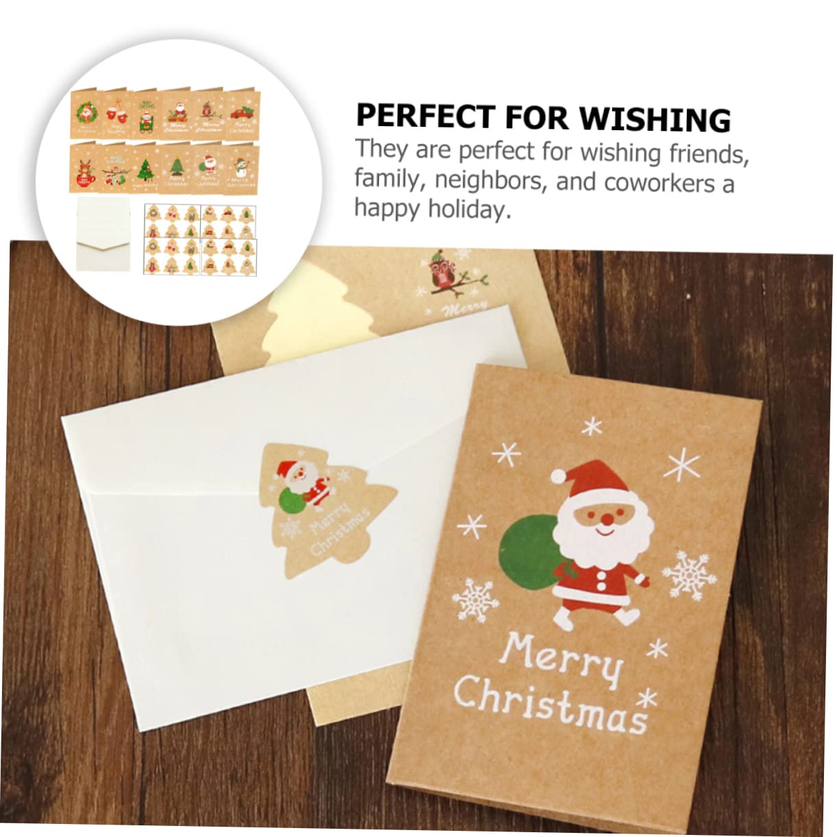 SHINEOFI 96 Sätze Nachrichtenkarten Geschenkkarten weihnachtskarte set Weihnachtspostkarten Festival-Einladungskarten Weihnachtsgeschenkkarte Grußkarten Weihnachtsgrußkarte Weihnachtskarten