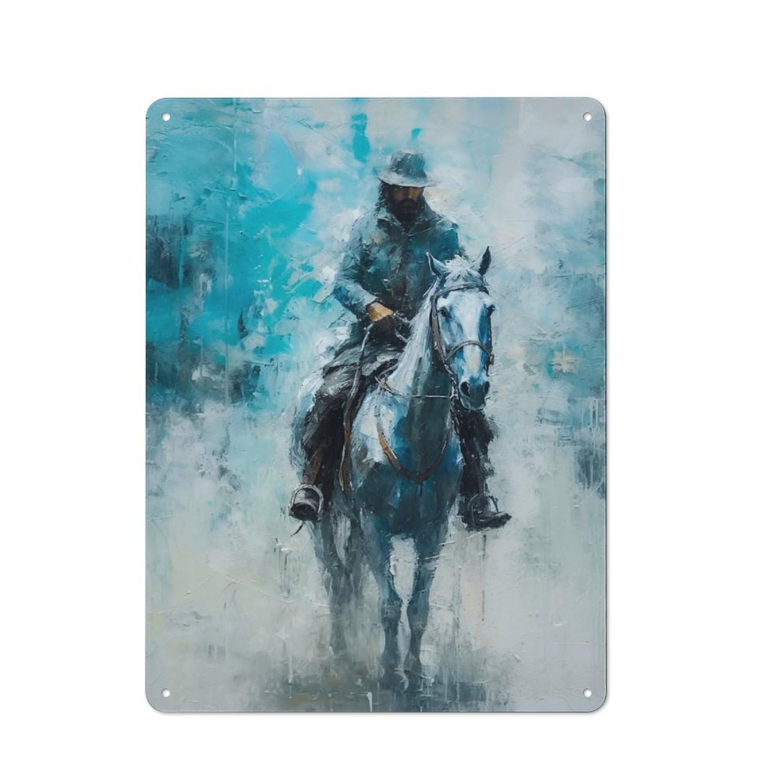 Classic Rogue Rider Tin Sign 40x30cm, Classic Pub Decor for Cafe, Pub, Workshop Or Home Bar, Small Accent for Blank Walls
