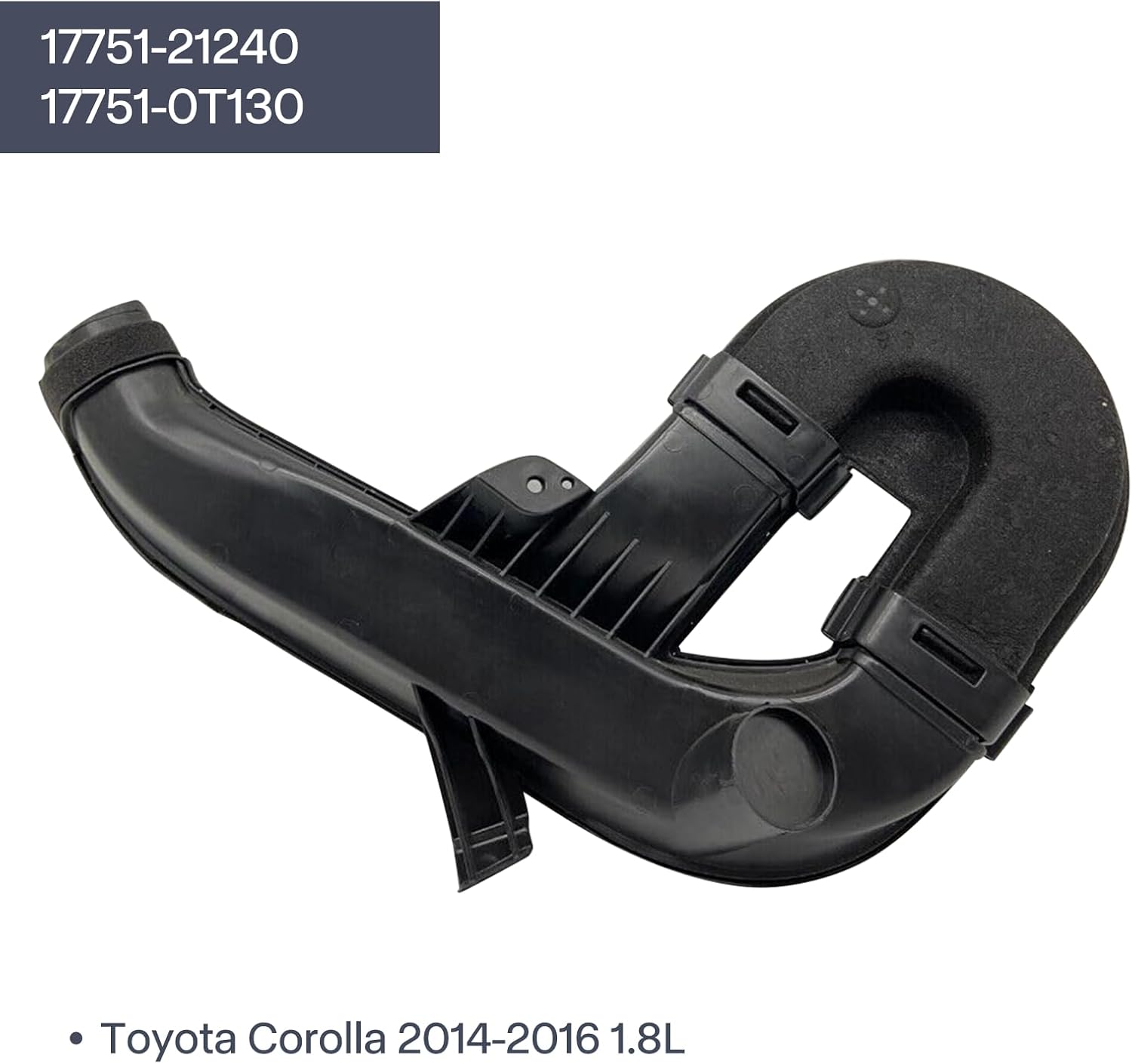 HAITUO Air Cleaner Inlet Hose Intake Tube Duct Resonator for Toyota Corolla 2014-2016 1.8L Fits 17751-0T130,177510T130,17751-21240,1775121240,319-58228