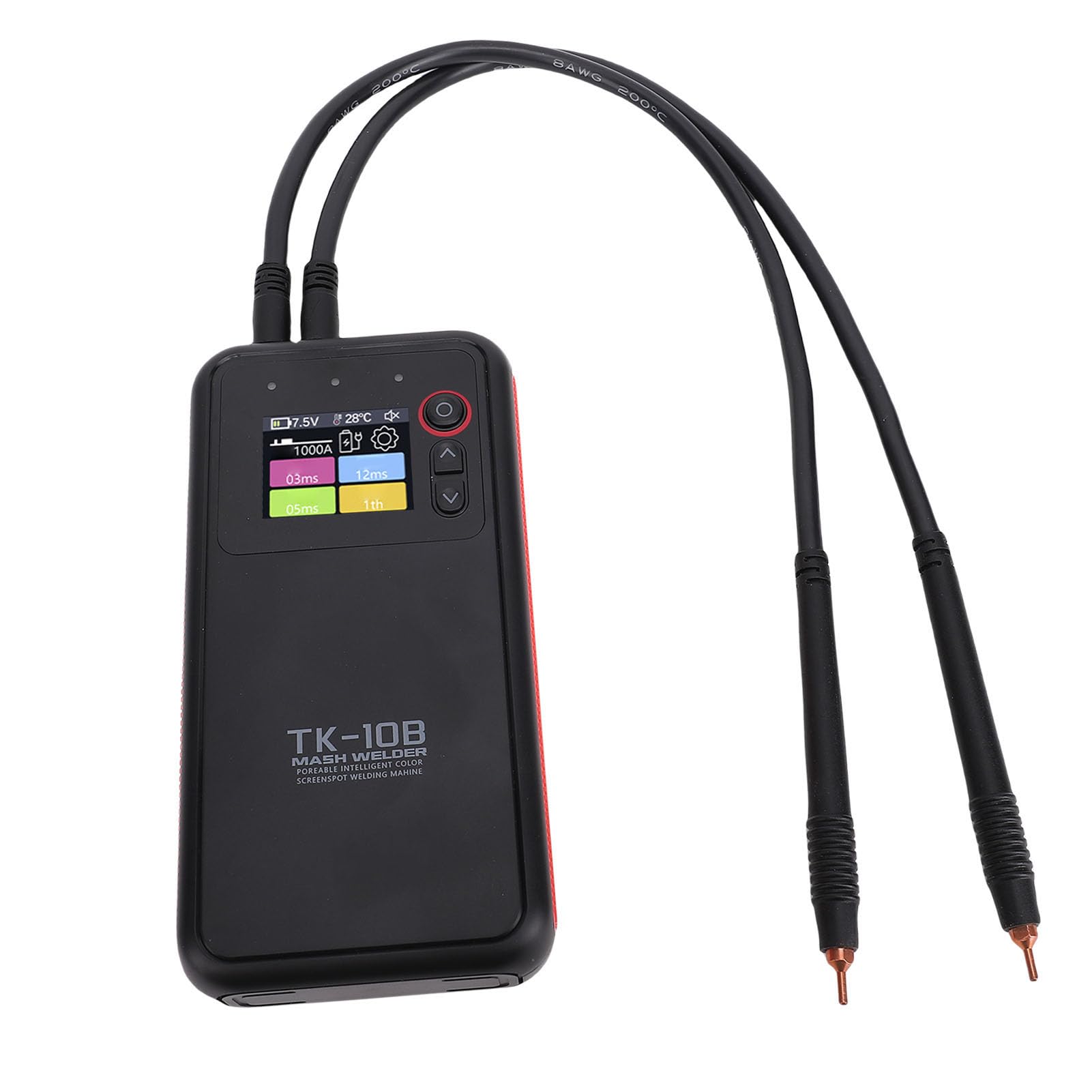 Generic Saldatrice a Punti a Batteria Uscita Regolabile Portatile con Display HD da 1,8 Pollici per Progetti Fai da Te e Riparazioni Domestiche Spessore Acciaio Nichel 0,1-0,25 Mm