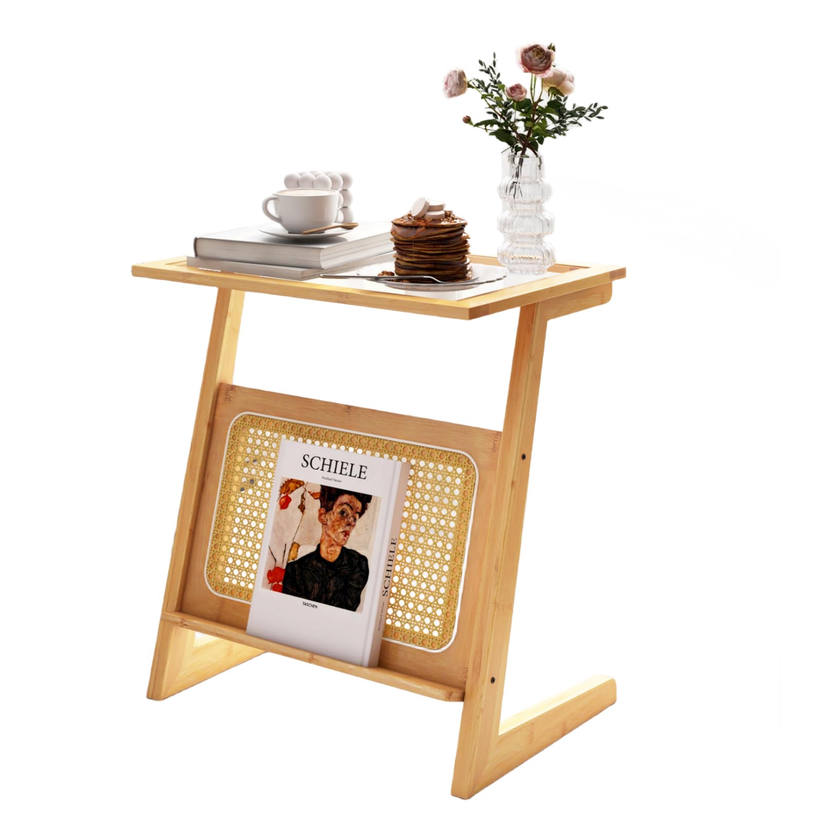 LIFEZEAL Tavolino da Salotto in Vetro Temperato Grigio, Tavolo Modernoa 2 Ripiani, Tavolino da Caffè Quadrato, Telaio in Metallo, con Piano in Rete di Metallo, per Soggiorno, Max 70 kg, 70x70x45 cm