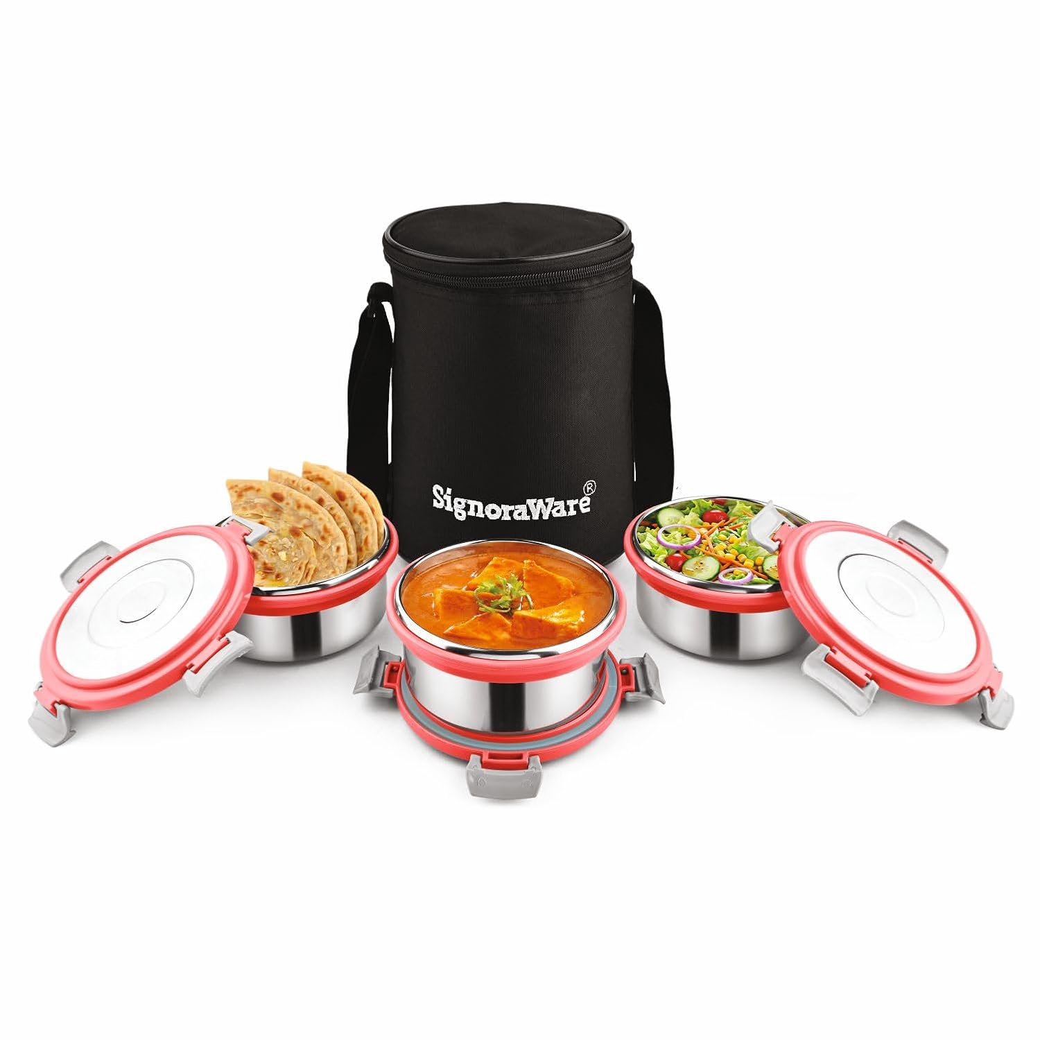 Signoraware Meal Mate Stainless Steel Big Lunch Box with Bag at ₹547 (42% Off)