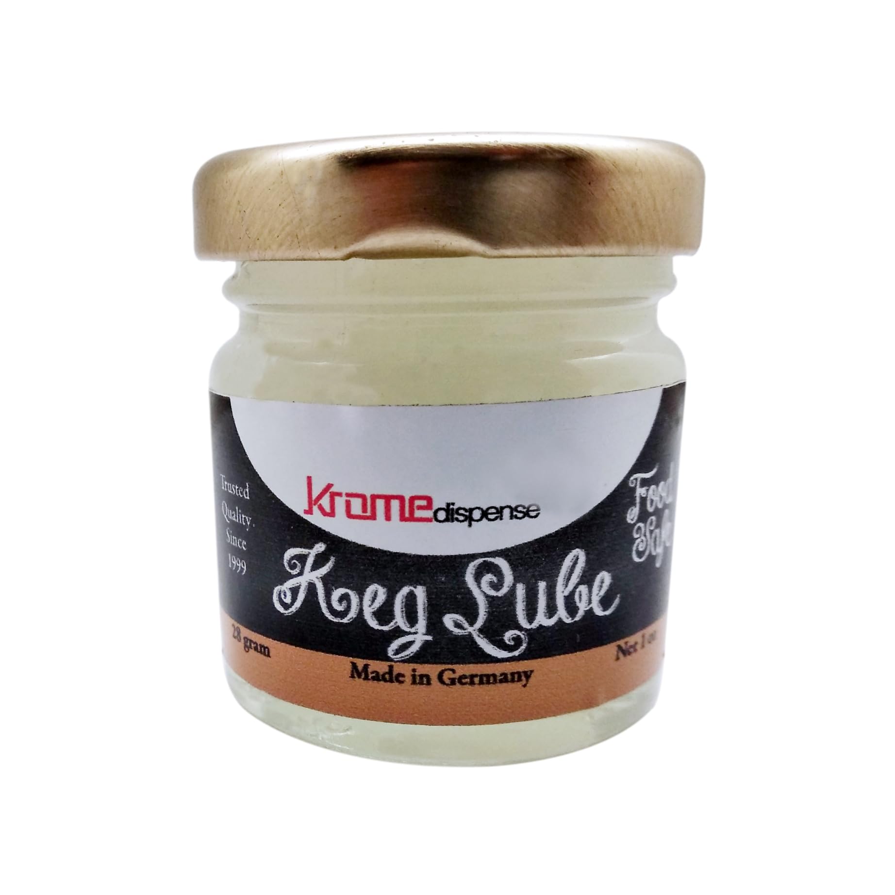 Krome Dispense1 oz Keg Lube - Lubrication Gel for Keg Parts, 1 oz Keg Lube – Pump and Probe Lubricant, Keg Lube, Glass Container, Lubrication Gel.
