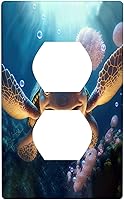 Vista 42 de Baby Turtle - Cubierta decorativa de pared para interruptor de luz de palanca de 1 banda, lindas tortugas subacuáticas, placa frontal eléctrica