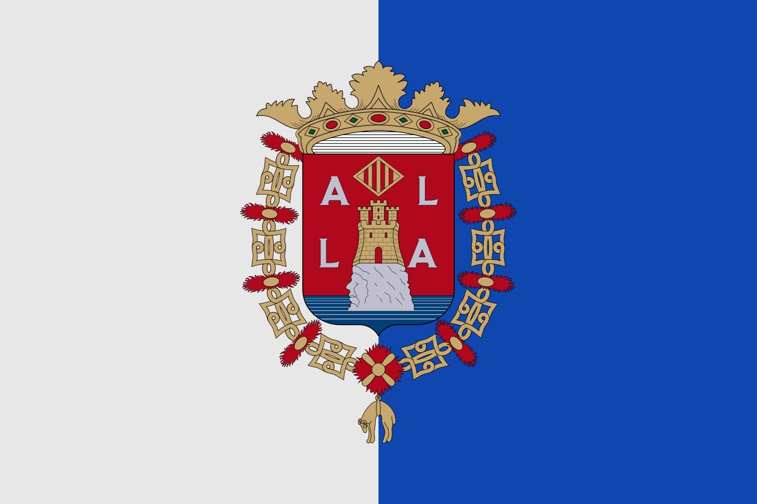 Drapeau d'Alacant Alicante grand format pour décoration extérieure et intérieure