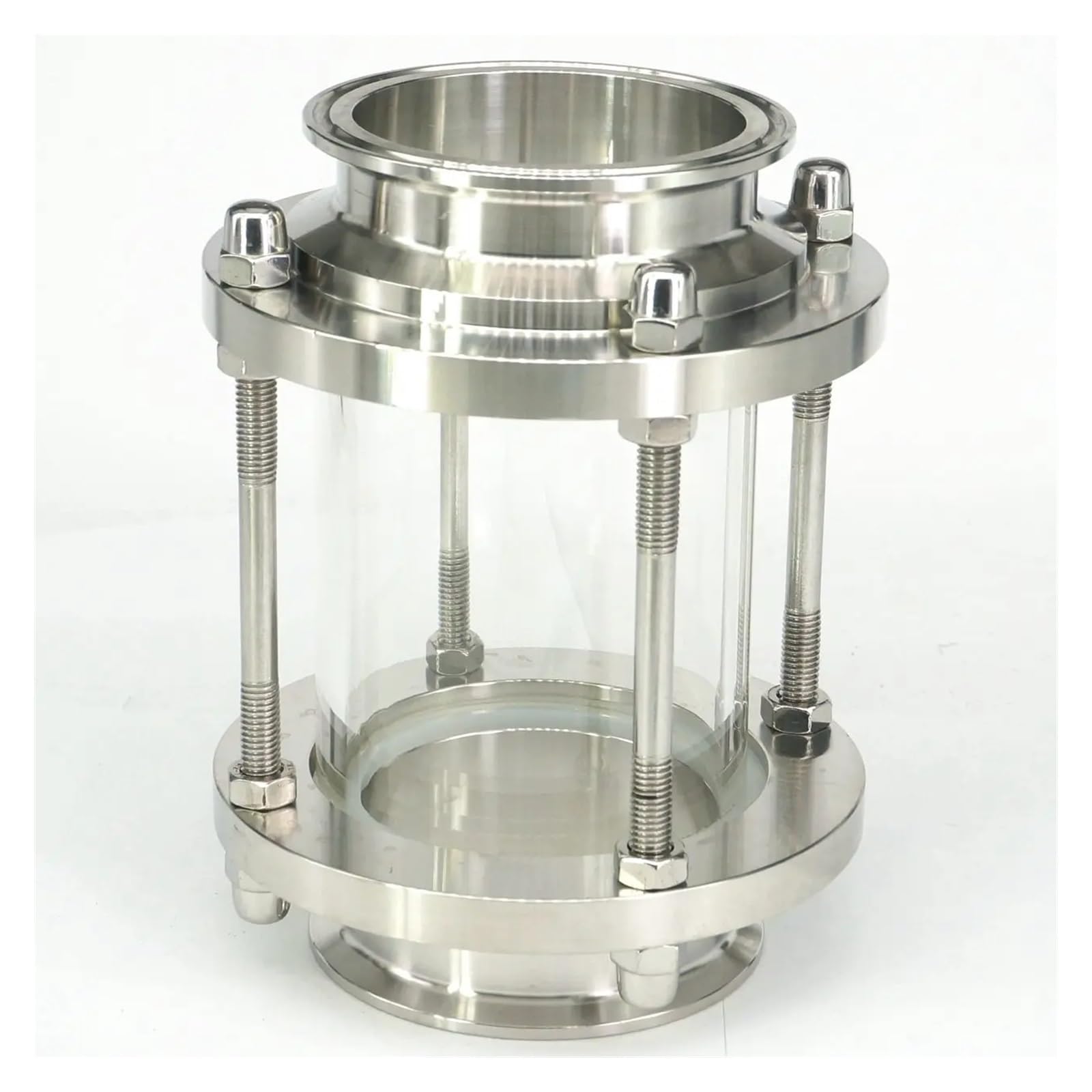 AARTERZZA 316 Stainless Steel Fit 102mm Pipe OD 4" Tri Clamp Ferrule O.D 119mm Flow Sight Glass Dipoter