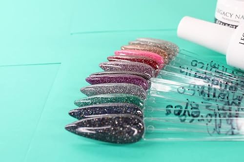 Miniatura 8 de LEGACY NAILS Esmalte de uñas en gel profesional reflectante de cobertura completa, altamente pigmentado (reflectante  Gel de diamante - MALIBU)