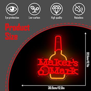 LED★ネオンサイン★メーカーズマーク★ウイスキー★BAR★PUB★ネオン★レア LED☆ネオンサイン☆メーカーズマーク☆ウイスキー☆BAR☆PUB