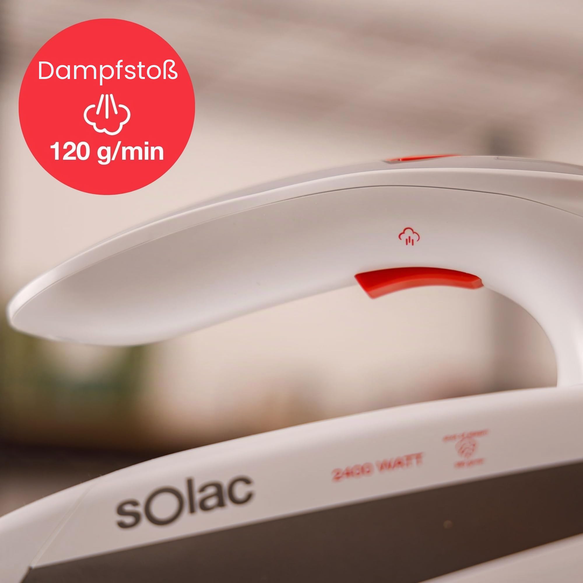Solac Bügelstation | CPB620 Blank Canvas | 6.5 bar | 2400W | Quick-Start in 30 Sekunden | Dampfhub 400g/min. | Max. konstanter Dampf 130g/min. | 1,5L | Keramik