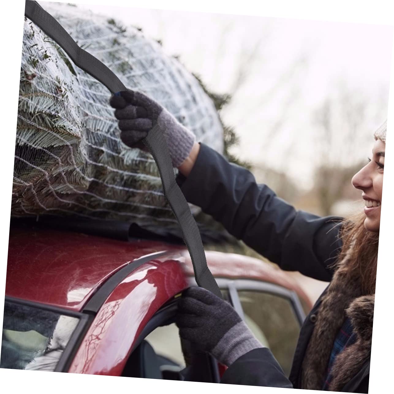 MAGICLULU Heavy Duty Tie Down Strap Secure Cargo Lashing Strap for Trailers Trucks Motorcycles and Boats Black Webbing for Luggage and Household Goods