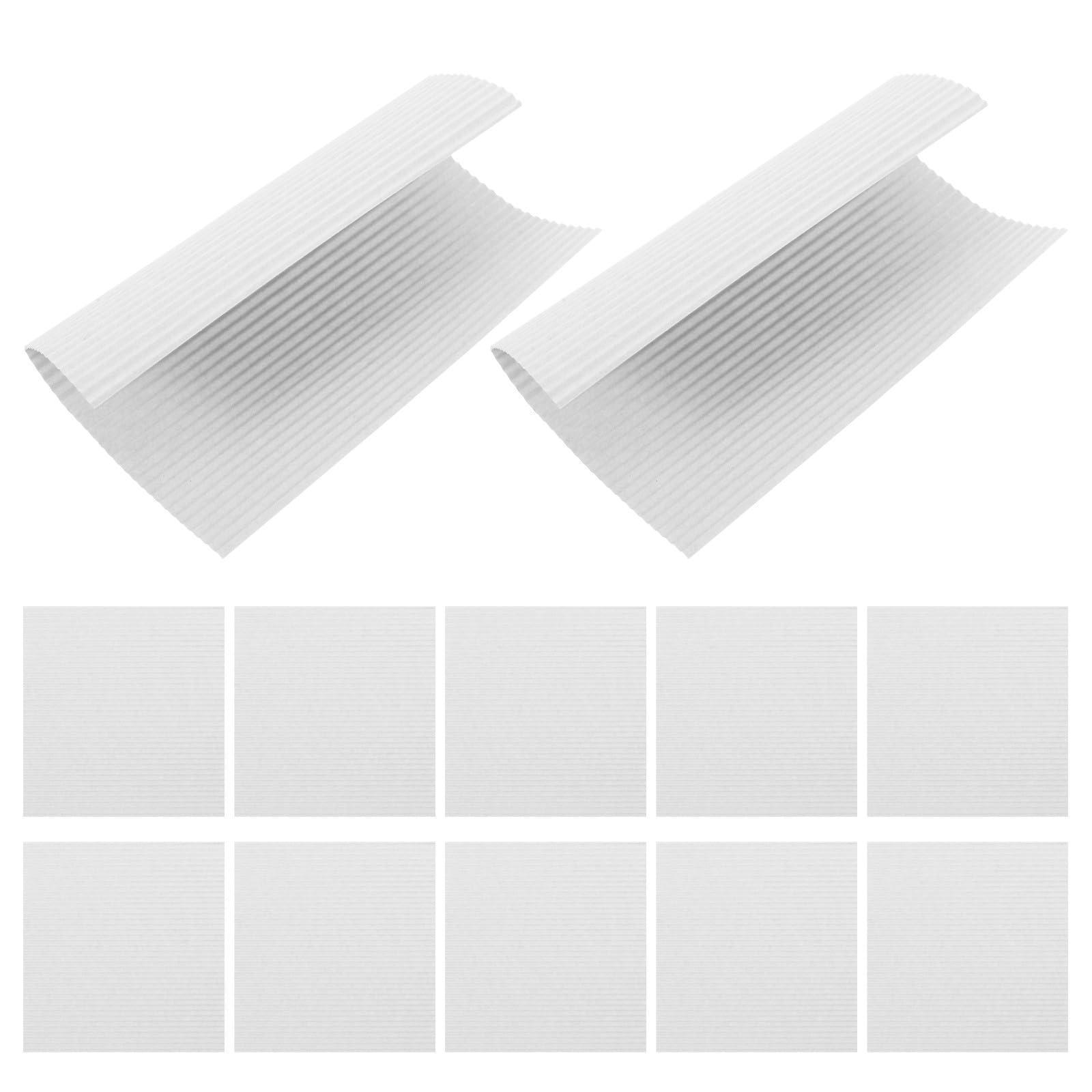 Papel corrugado para pizza SHINEOFI blanco de 100 piezas, almohadilla para cajas de empaque