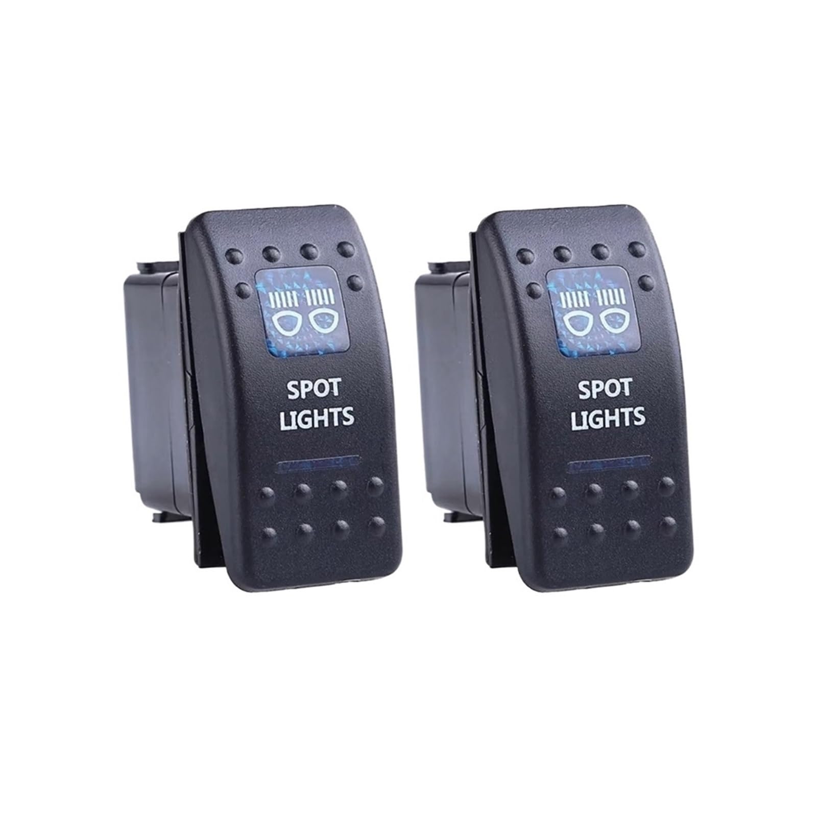 Interrupteur à bascule voiture 12V 20A LED bleu étanche pour tableau de bord auto