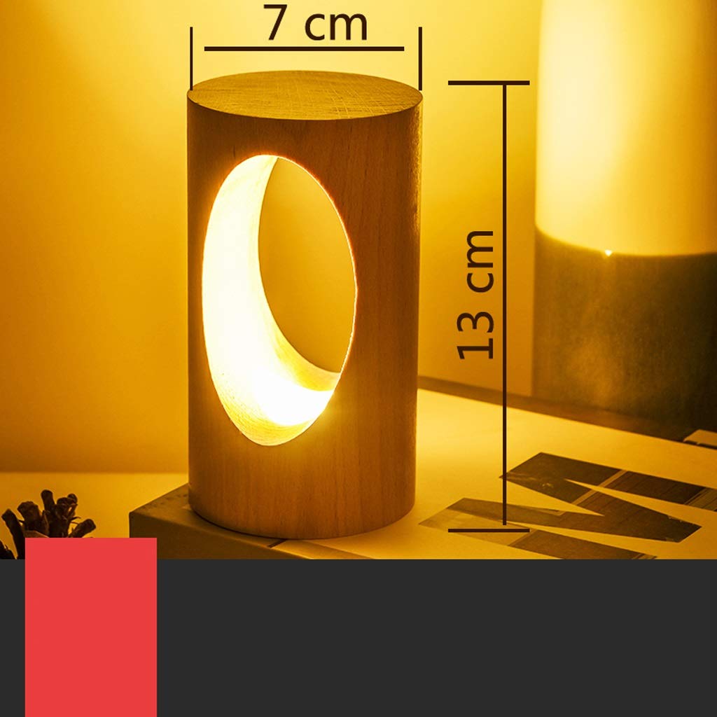 Lámparas de Mesa para Dormitorio Lámpara de Escritorio LED de Madera Luz de Noche para Dormitorio Luz de Carga USB Regulable Iluminación Creativa Hogar único Casa cálida