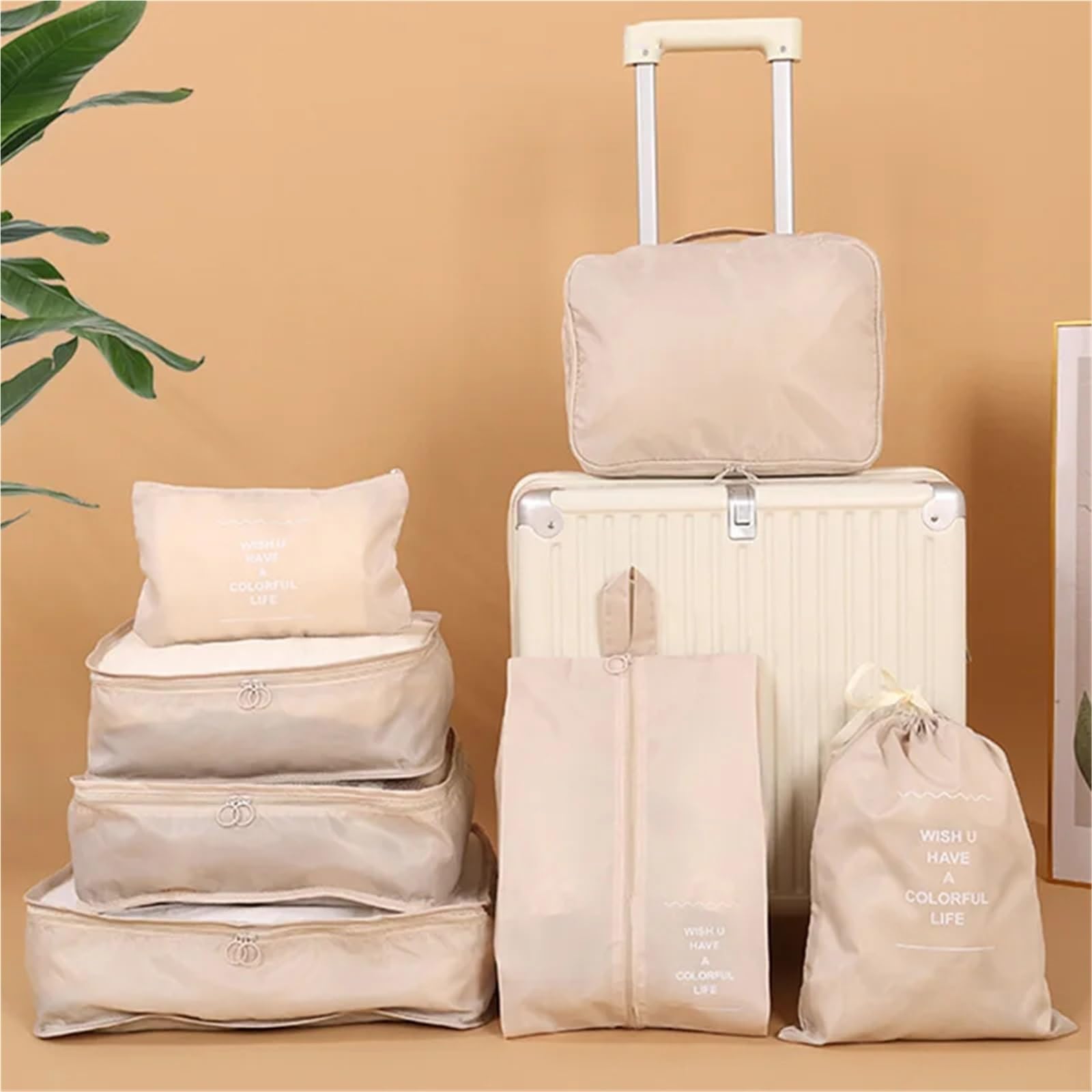Set di cubi da viaggio per riporre oggetti, dormitori, per studenti, abbigliamento (B rosa)