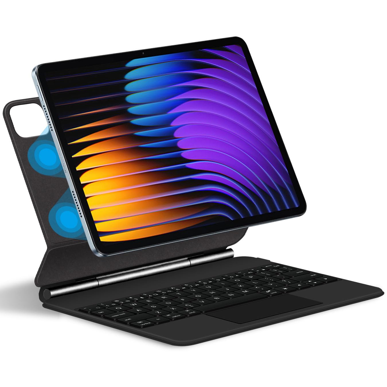 Funda con teclado mágico para Xiaomi Pad 8 / Xiaomi Pad 8 Pro (11,2"), Funda de teclado Bluetooth inalámbrica con trackpad y soporte magnético