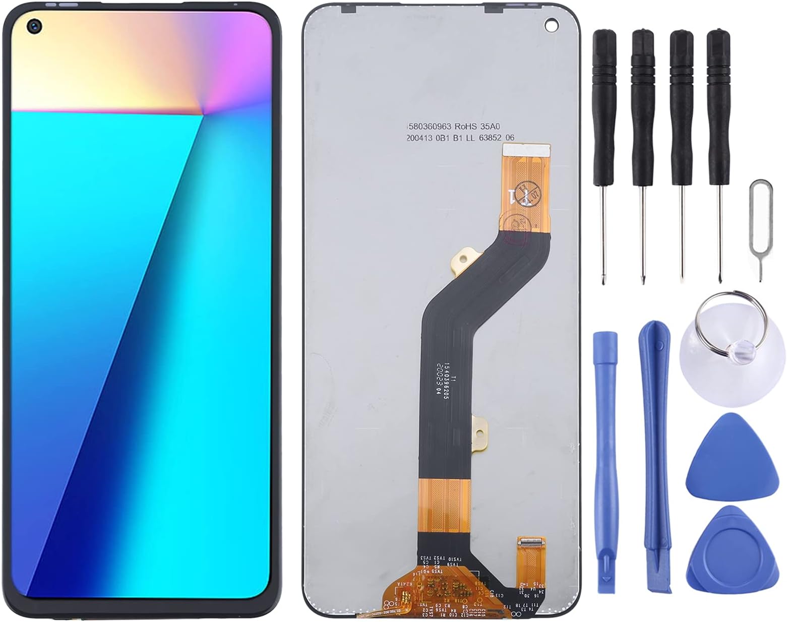 QGTONG-AE LCD Screen and Digitizer Full Assembly for Infinix Note 7 X690B, X690