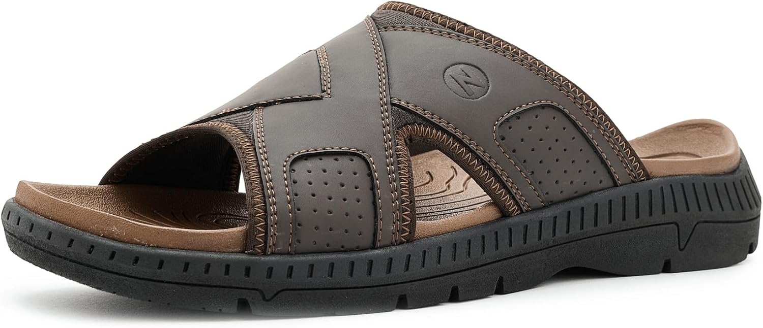 Nunn Bush mens Laguna Slide Sandal Lightweight and Comfortable