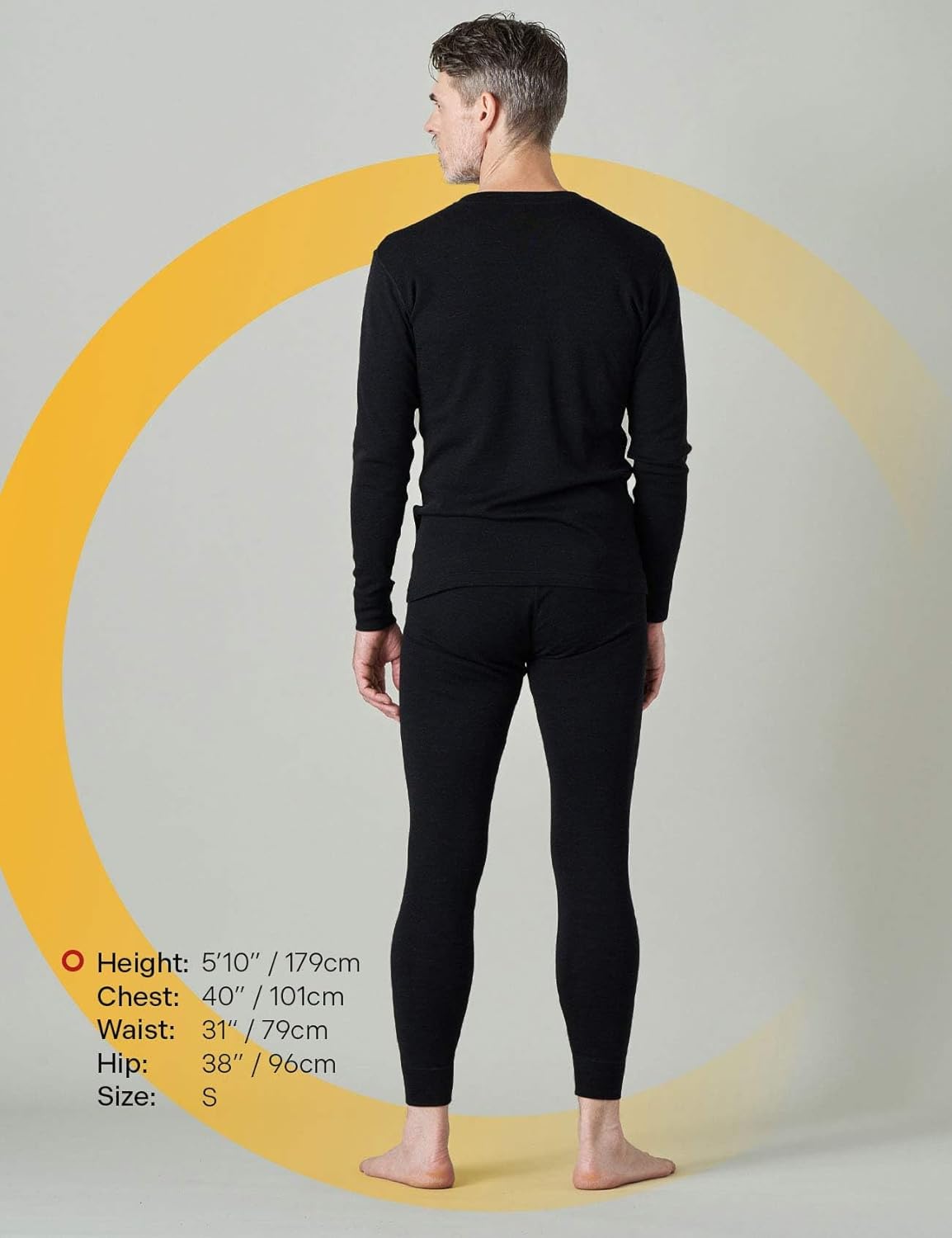 LAPASA Men's 100% Merino Wool Base Layer Set Lightweight Midweight Thermal Underwear Activewear Long John Top Bottom M31/M126 - Image 2