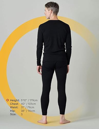 Miniatura 2 de LAPASA - Juego de ropa interior térmica para hombre, ligera, de peso medio, lana de merino 100%, base activa, camisa y pantalón de largo John M31M126