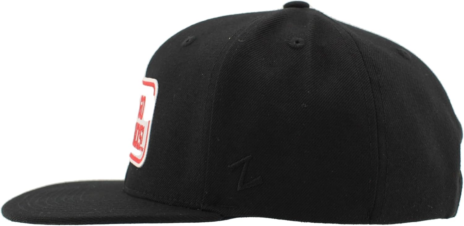 ZHATS Standard NCAA Officially Licensed Hat Flat Snapback Z11 Defer Black, One Size - Image 3