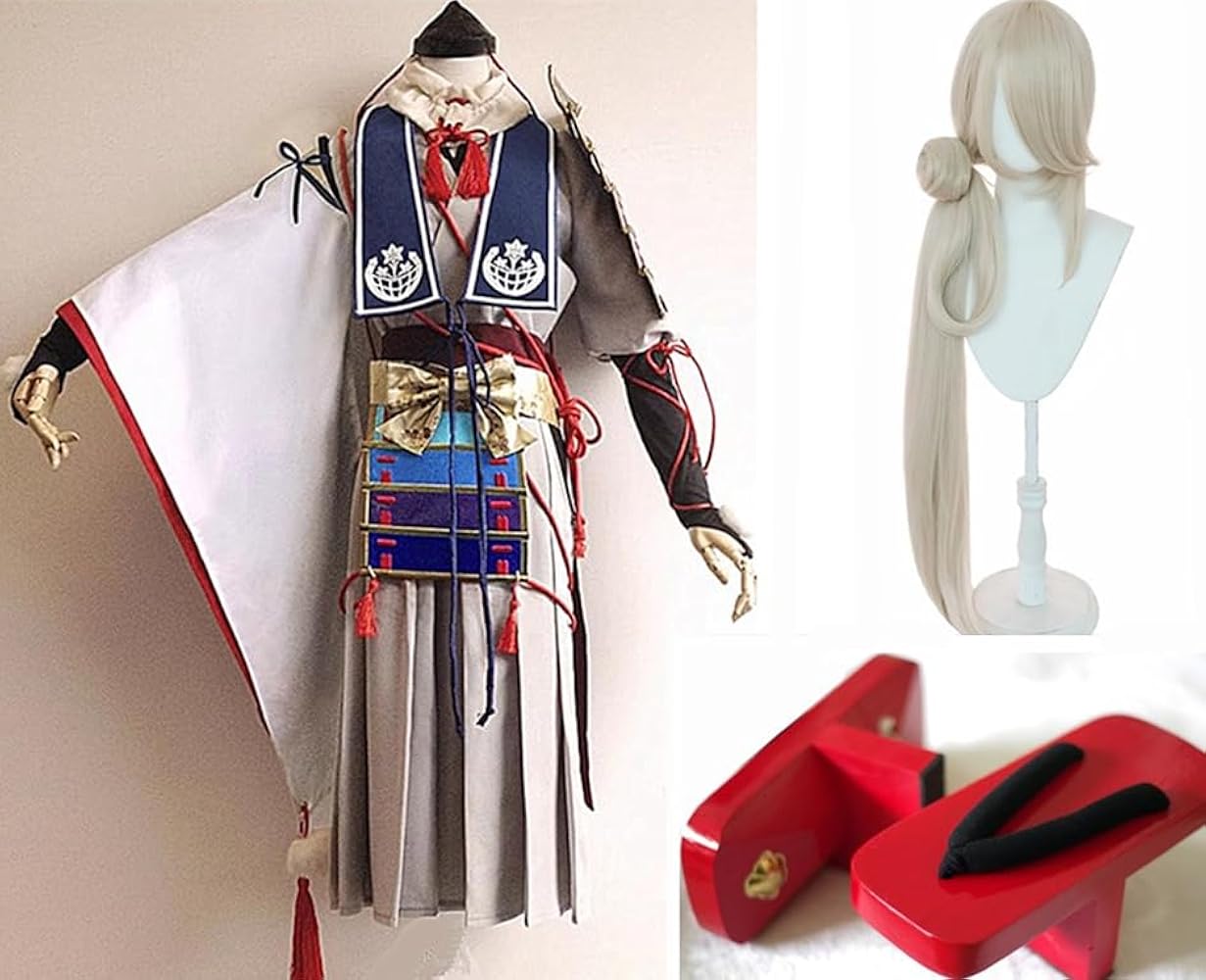 Amazon.co.jp: 刀剣乱舞 今剣 コスプレ衣装+ウィッグ+ 靴+鎧+帽+手袋