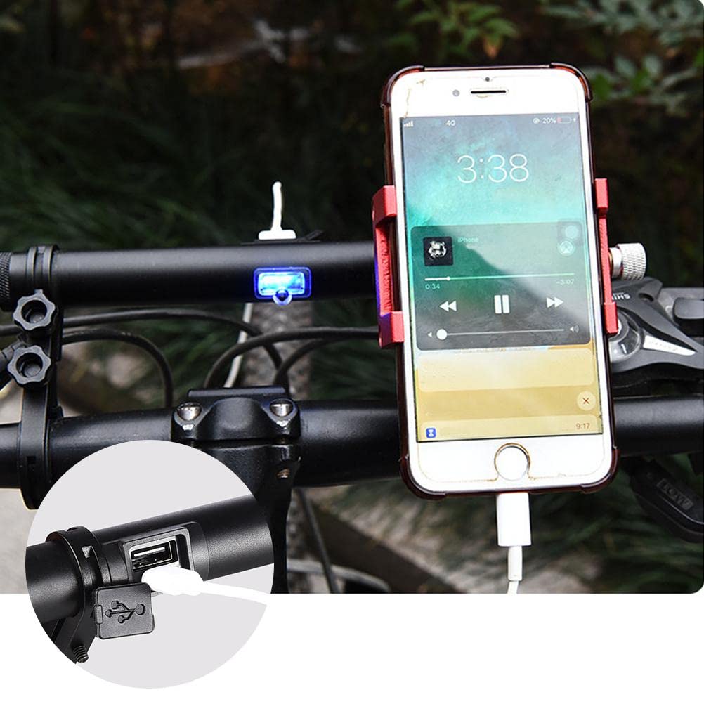 Extension de Guidon de Vélo Rechargeable en Alliage d'Aluminium 20CM - Support Étanche Multifonctionnel avec Power Bank