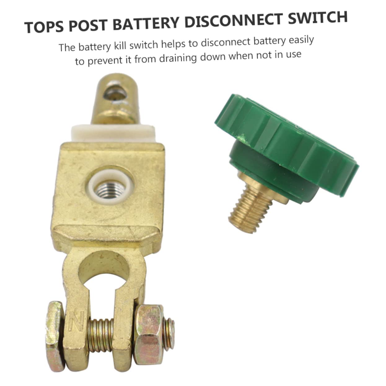 Cabilock 2Pcs Battery Power Disconnect Switch Durable Battery Cut Off for Car Rv Knob Protects Against Excess Drain Reliable Electrical Shut Down