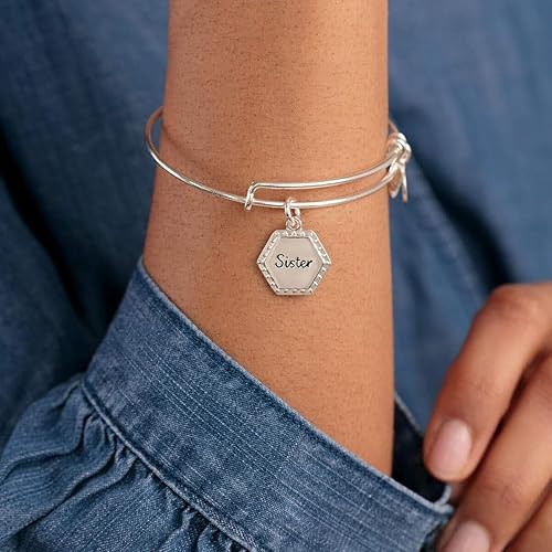 Miniatura 4 de Alex and Ani - Pulsera expandible de alambre para mujer, con dije significativo, colección Because I Love You, de 2 a 3.5 pulgadas