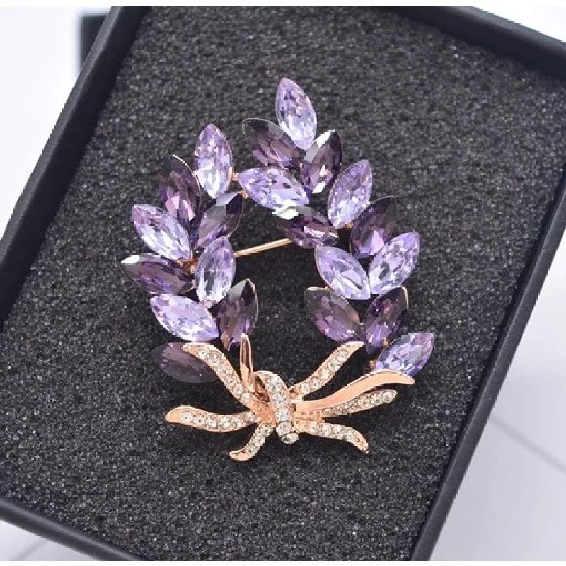 Amazon.co.jp: ブローチ ヨーロッパジュエリー高級クリスタルブローチ