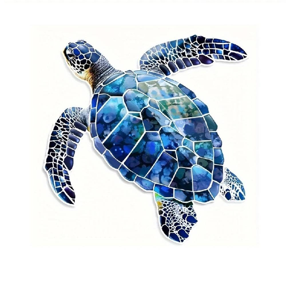 Blue Sea Turtle Vinyl Sticker Waterproof Scratch Resistant PVC Decal for Car Motorcycle Laptop Phone